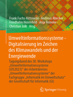 cover image of Umweltinformationssysteme--Digitalisierung im Zeichen des Klimawandels und der Energiewende